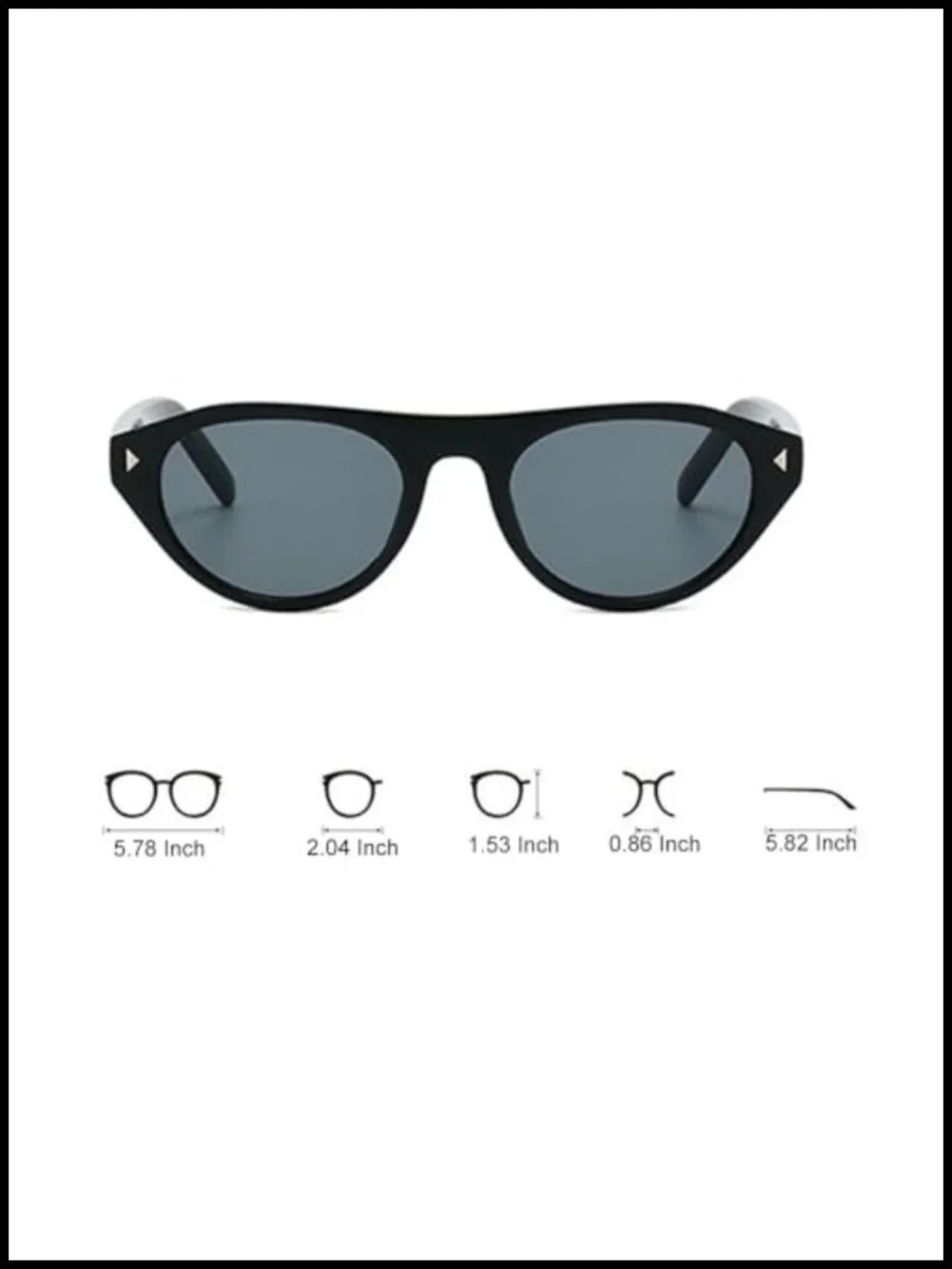Retro Cat Eye Sunglasses with UV400 Protection, Lightweight Plastic Frame, 2